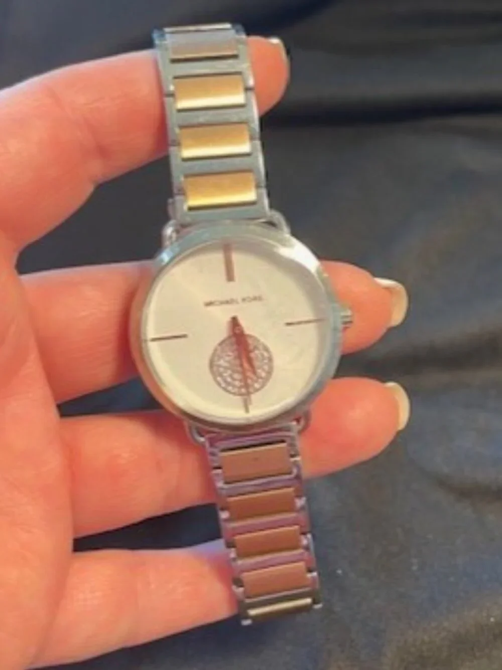 Michael Kors Silver and brushed gold watch